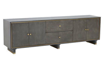 Oxford Grey Shagreen Effect Media Unit