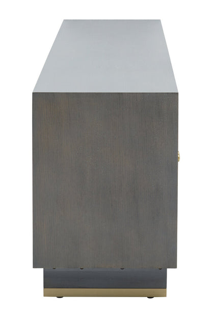 Oxford Grey Shagreen Effect Media Unit