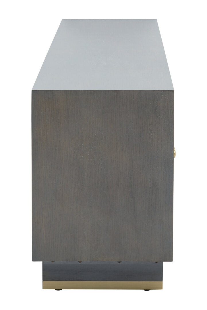 Oxford Grey Shagreen Effect Media Unit