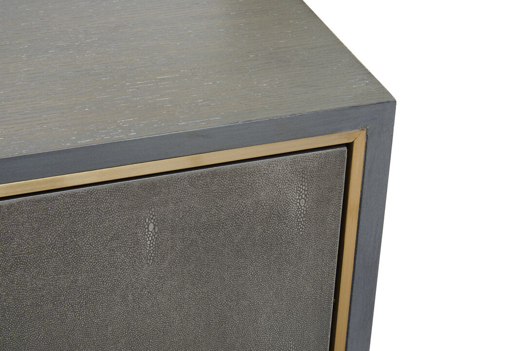 Oxford Grey Shagreen Effect Media Unit