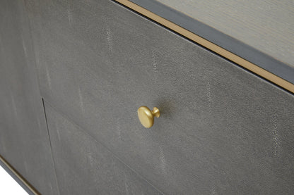 Oxford Grey Shagreen Effect Media Unit