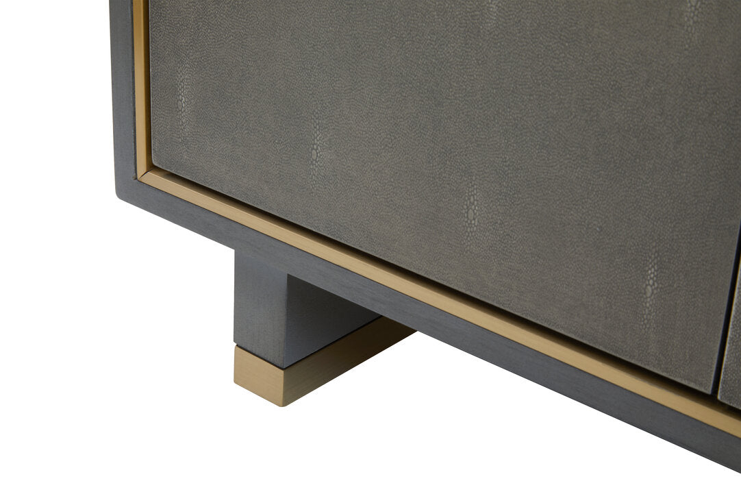 Oxford Grey Shagreen Effect Media Unit