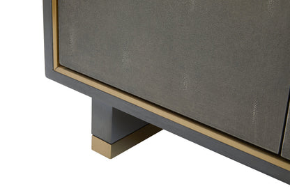 Oxford Grey Shagreen Effect Media Unit