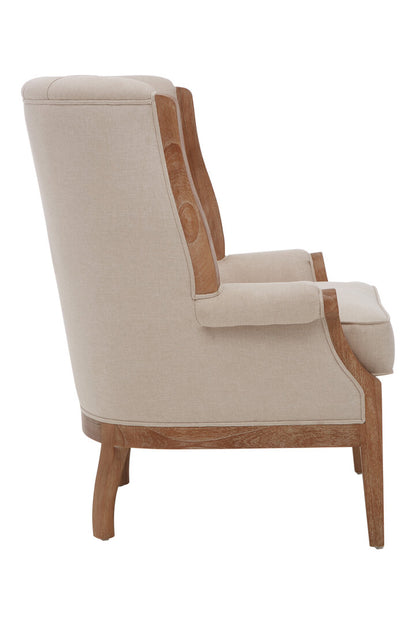Savannah Cream Chair with Tufted Back