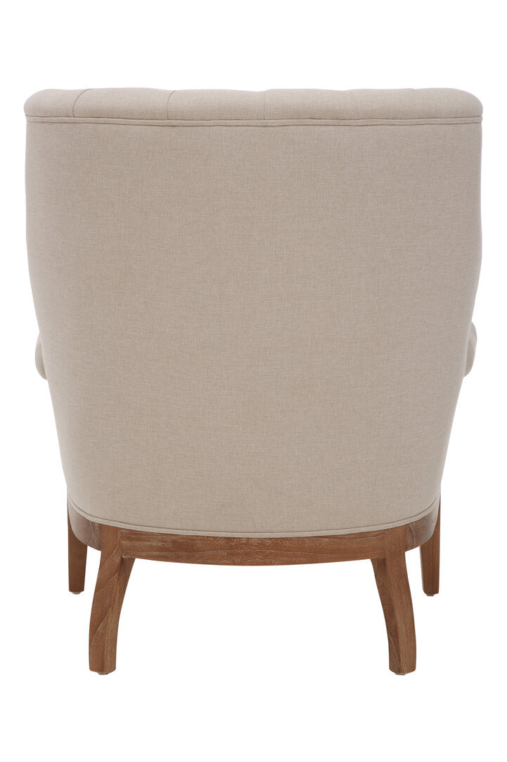 Savannah Cream Chair with Tufted Back