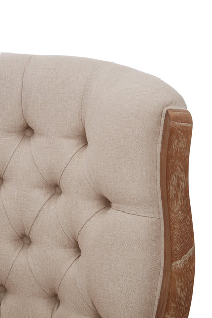 Savannah Cream Chair with Tufted Back