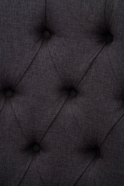 Savannah Graphite Grey Chair with Tufted Back