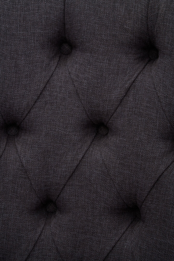 Savannah Graphite Grey Chair with Tufted Back