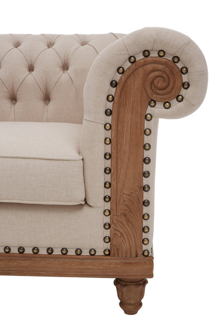 Savannah Chesterfield Cream Armchair