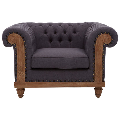 Savannah Chesterfield Graphite Grey Chair