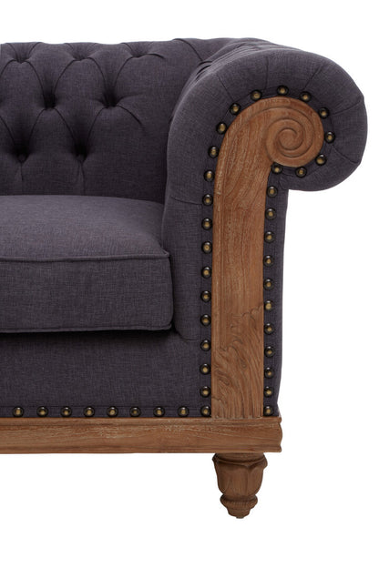 Savannah Chesterfield Graphite Grey Chair