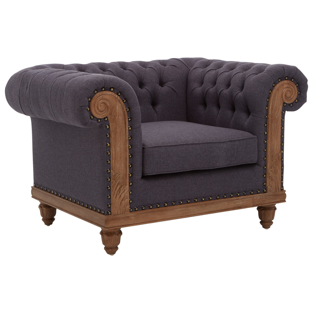 Savannah Chesterfield Graphite Grey Chair