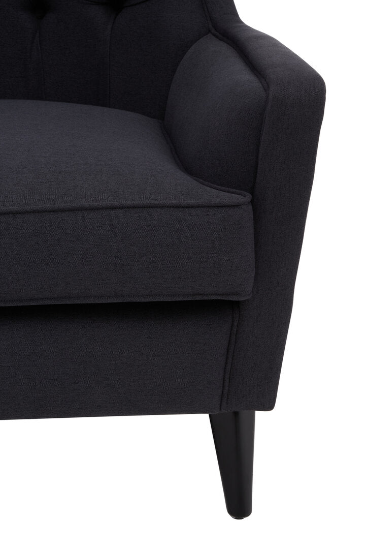 Brooklyn Black Tufted Highback Chair