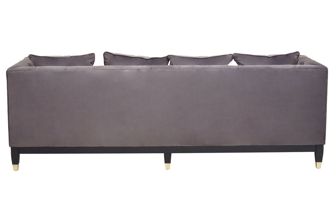 Soho 3 Seat Viola Pirate Grey Fabric Sofa