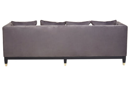 Soho 3 Seat Viola Pirate Grey Fabric Sofa
