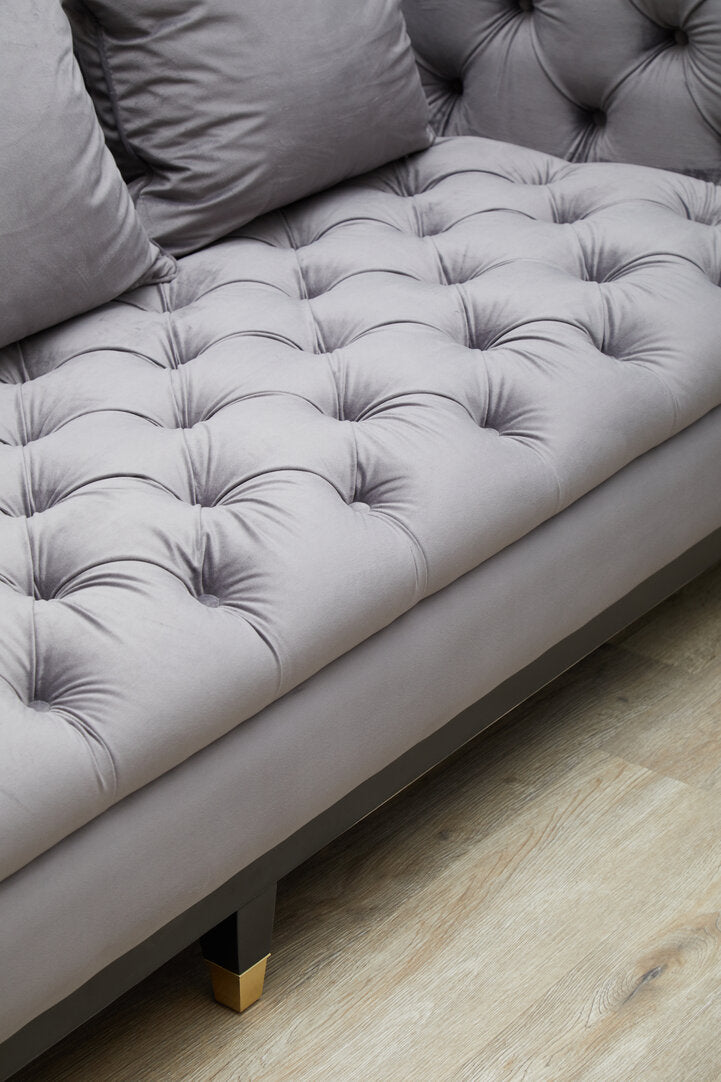 Soho 3 Seat Viola Pirate Grey Fabric Sofa