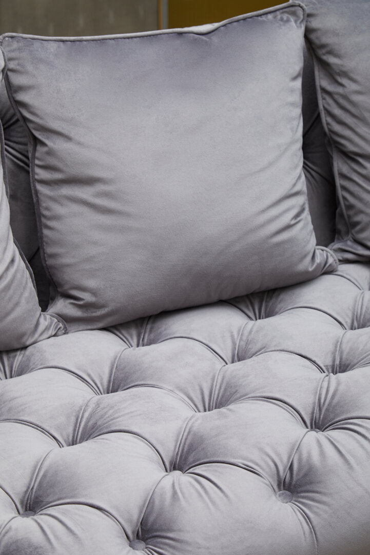 Soho 3 Seat Viola Pirate Grey Fabric Sofa