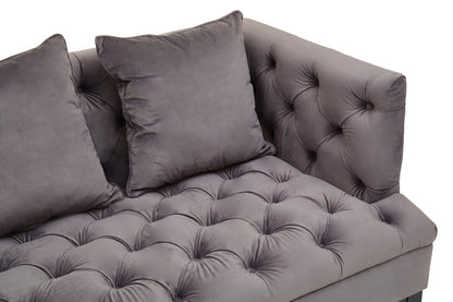 Soho 3 Seat Viola Pirate Grey Fabric Sofa