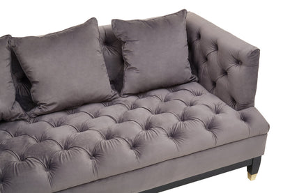 Soho 3 Seat Viola Pirate Grey Fabric Sofa