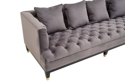 Soho 3 Seat Viola Pirate Grey Fabric Sofa