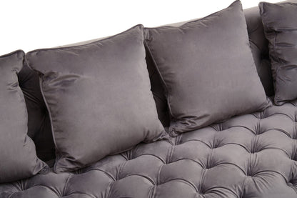 Soho 3 Seat Viola Pirate Grey Fabric Sofa