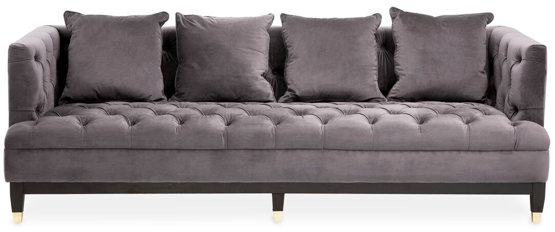 Soho 3 Seat Viola Pirate Grey Fabric Sofa
