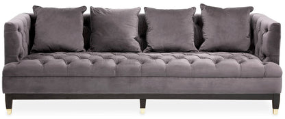 Soho 3 Seat Viola Pirate Grey Fabric Sofa