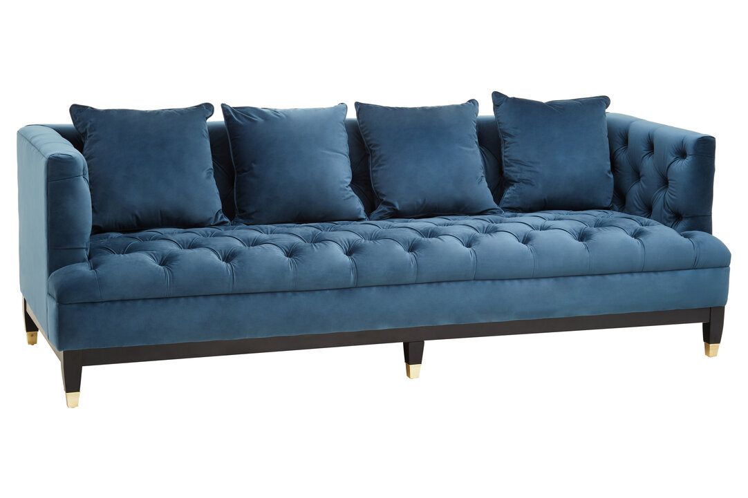 Soho 3 Seat Navy Fabric Sofa