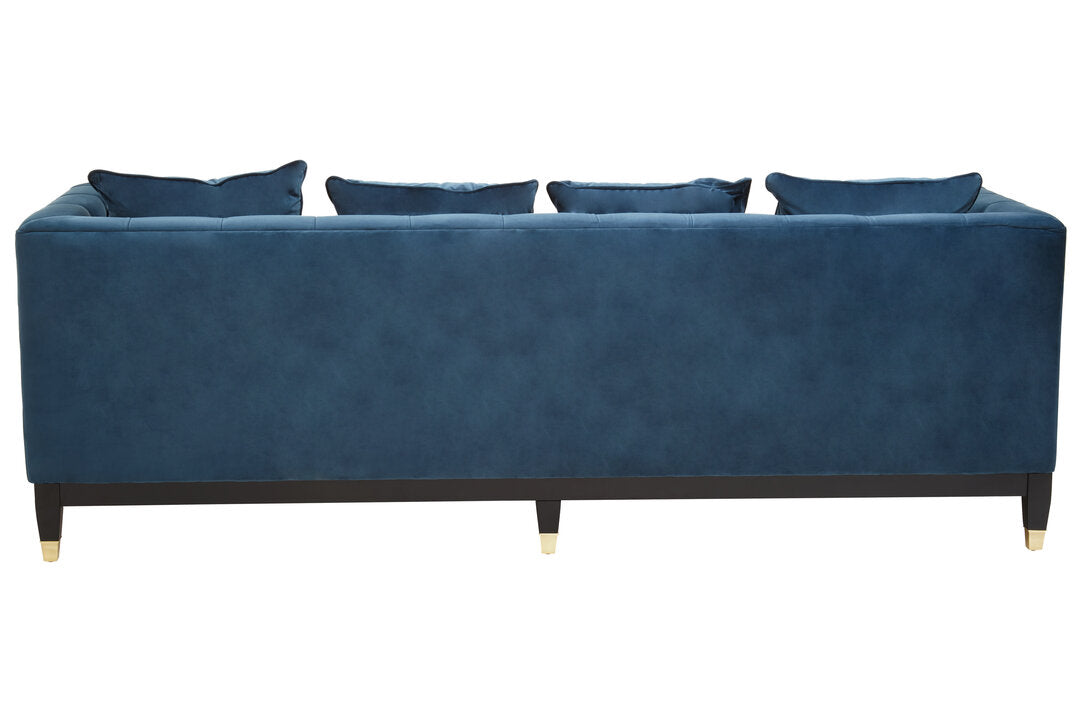 Soho 3 Seat Navy Fabric Sofa