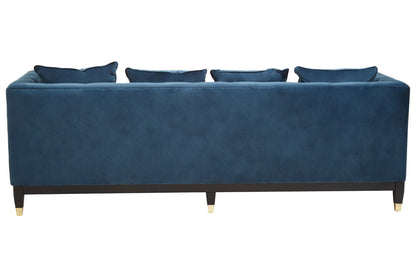 Soho 3 Seat Navy Fabric Sofa
