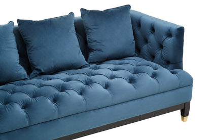 Soho 3 Seat Navy Fabric Sofa