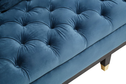 Soho 3 Seat Navy Fabric Sofa