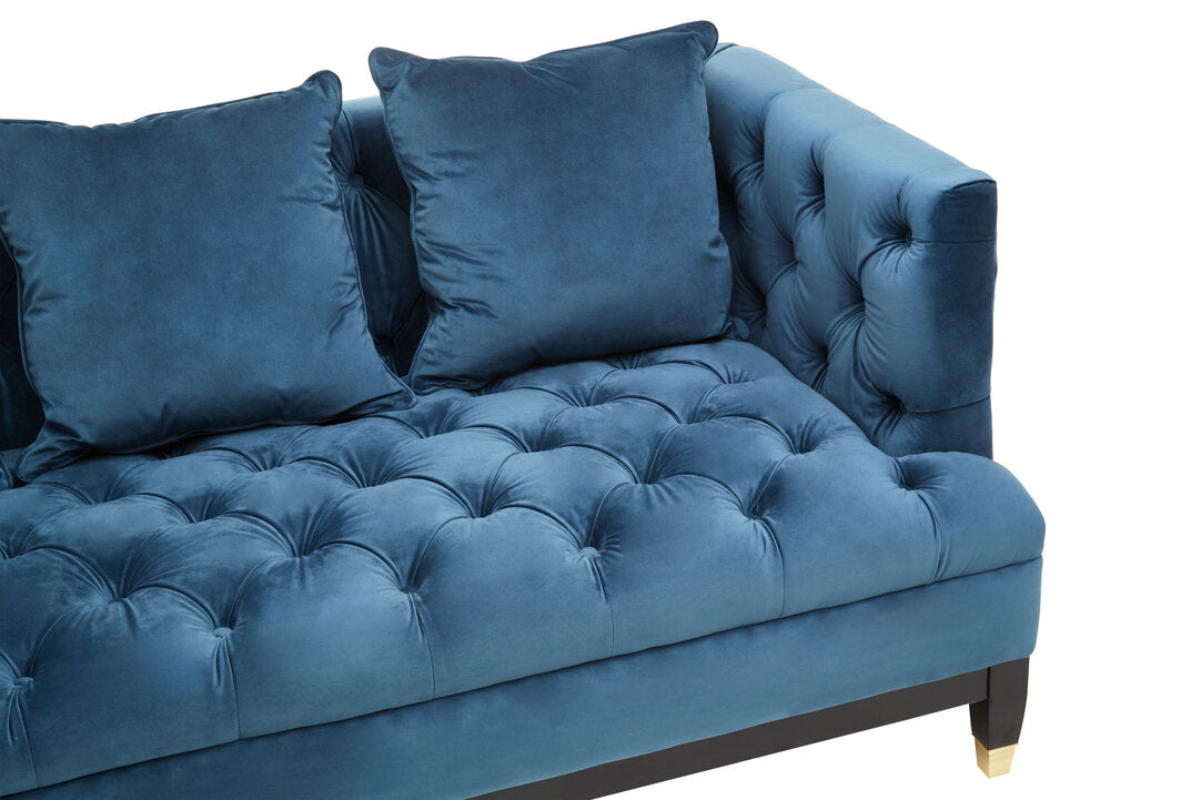 Soho 3 Seat Navy Fabric Sofa