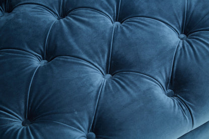 Soho 3 Seat Navy Fabric Sofa