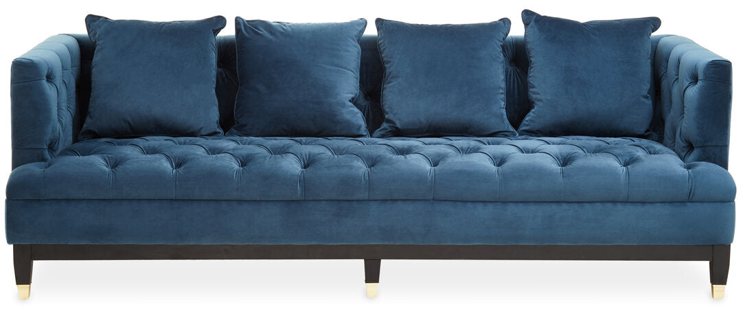 Soho 3 Seat Navy Fabric Sofa