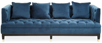 Soho 3 Seat Navy Fabric Sofa