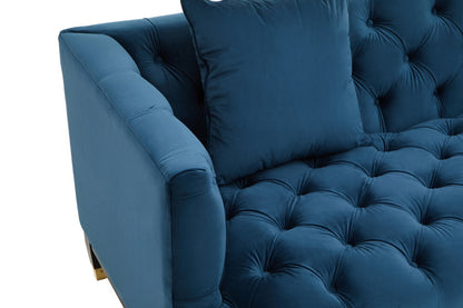 Soho 2 Seat Navy Fabric Sofa