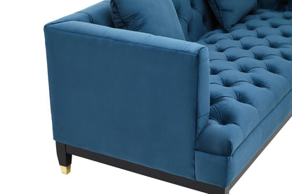 Soho 2 Seat Navy Fabric Sofa
