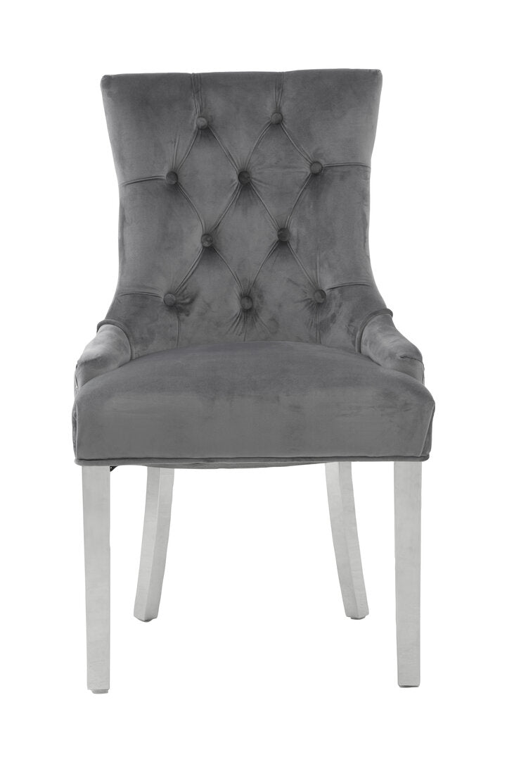 Notting Grey Velvet Dining Chair