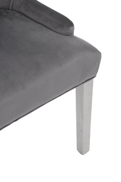 Notting Grey Velvet Dining Chair
