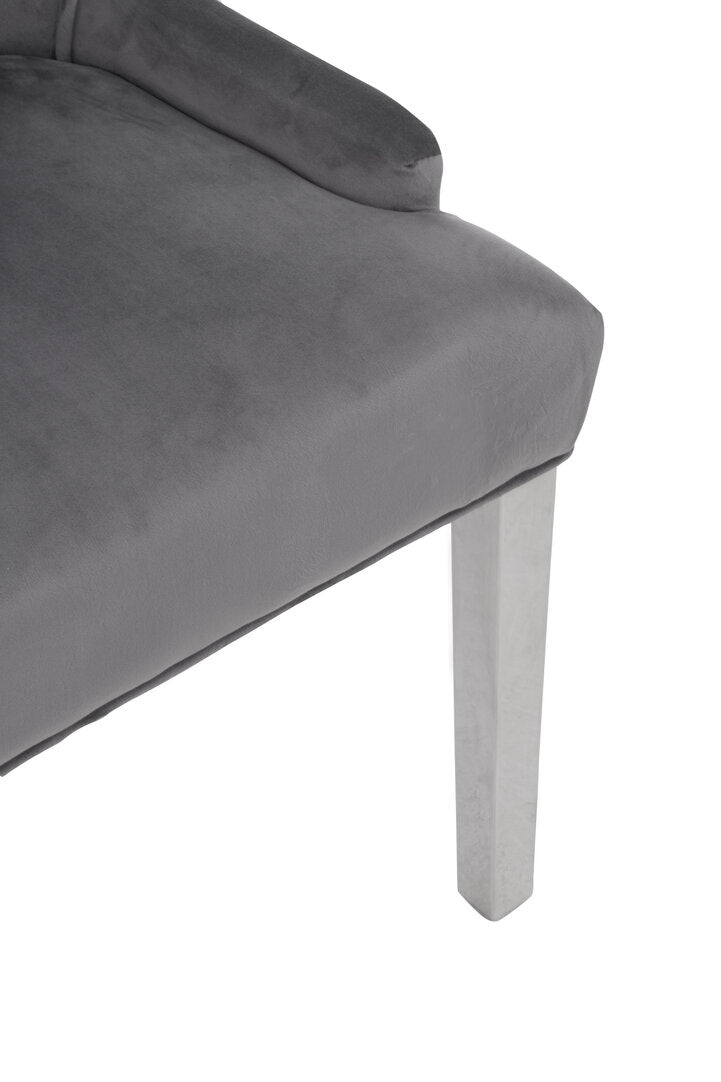 Notting Grey Velvet Dining Chair