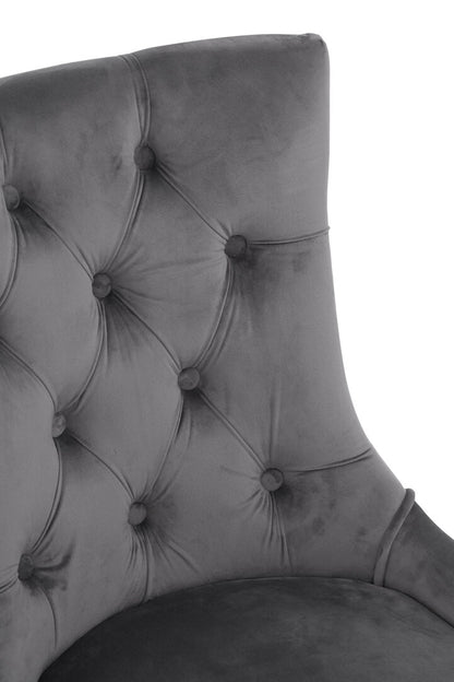 Notting Grey Velvet Dining Chair