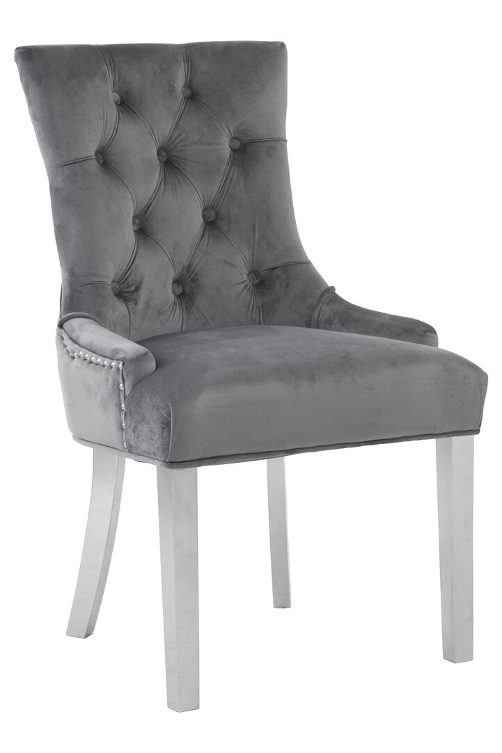 Notting Grey Velvet Dining Chair