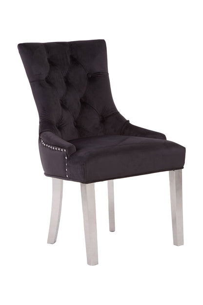 Notting Black Velvet Dining Chair