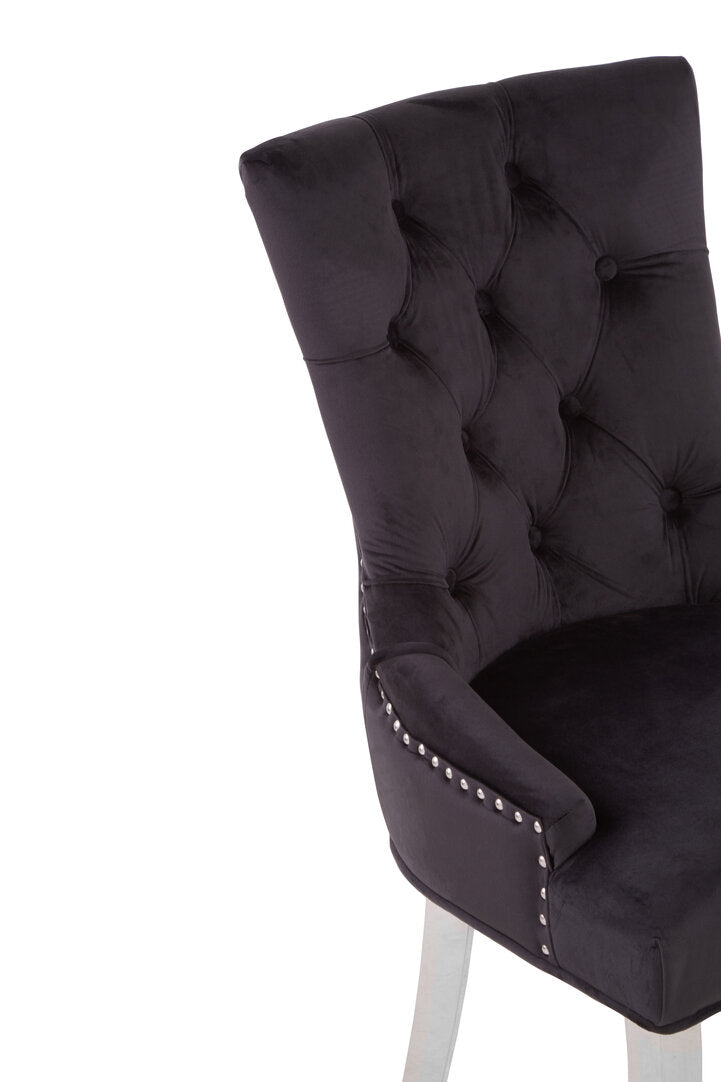 Notting Black Velvet Dining Chair