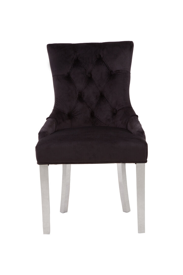 Notting Black Velvet Dining Chair