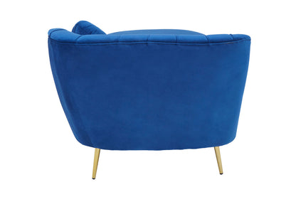 Carlton Midnight Blue Velvet Left Arm Chaise Longue