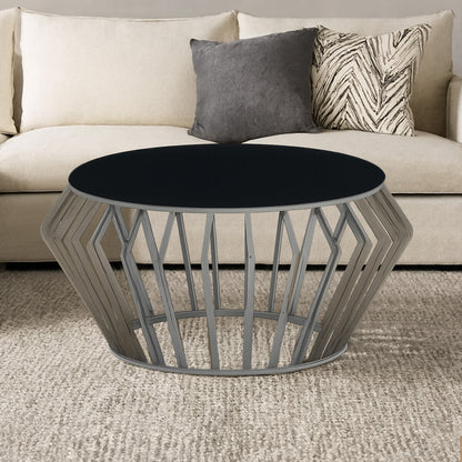 Monaco Round Coffee Table with Glass 