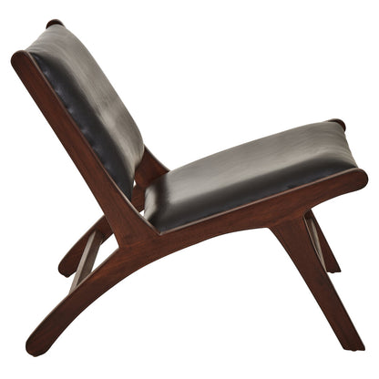 Carlton Genuine Black Cow Leather Chair
