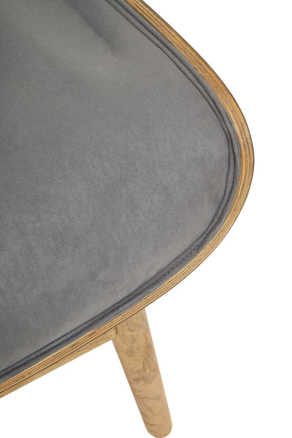 Harrogate Dark Grey Velvet Chair with Winged Back
